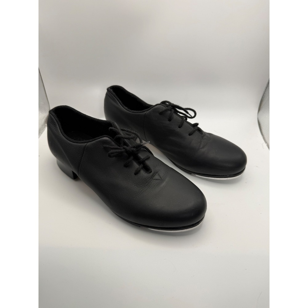 Bloch Leather Tap Shoes Womens 7M Black Lace Up Shock Wave Taps S0301L